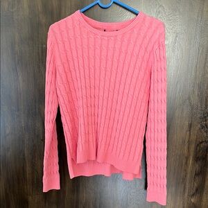 Pink Cable Knit Sweater